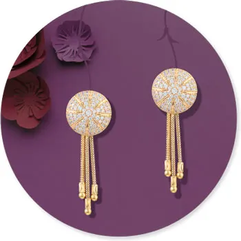 gold earrings- best jewellery shop in mehsana