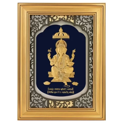 Ganesh 24kt Gold Idols Frame