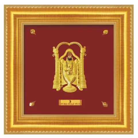 Lord Balaji Gold Idols Frame