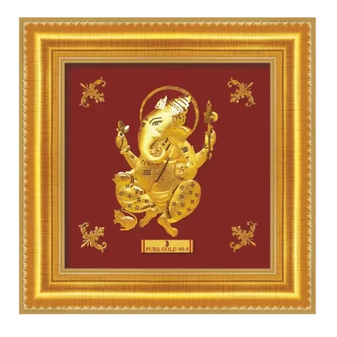 Lord Ganesh Gold Idols Frame