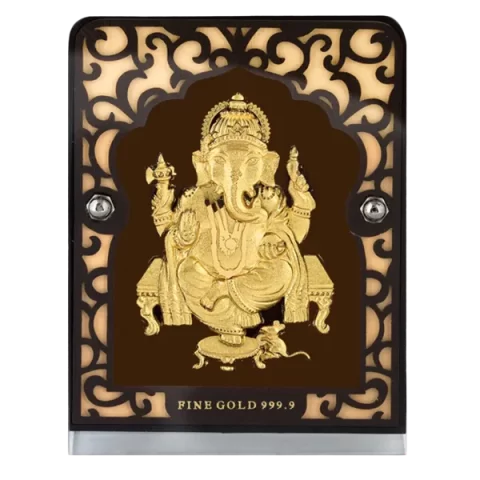 Ganesh Gold Idols Frame