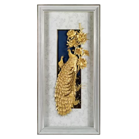 Peacock 24kt Gold Frame