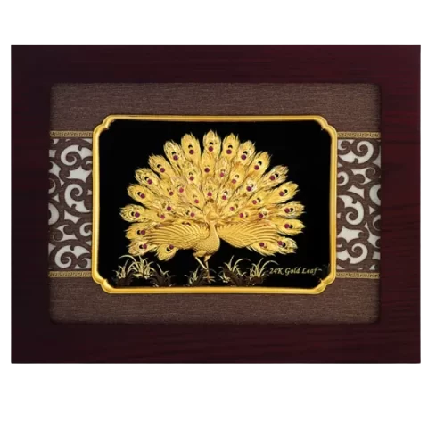 Peacock 24kt Gold Idols Frame.