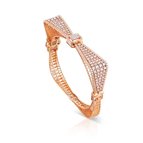 Regal Width Broad Design Diamond Bracelet