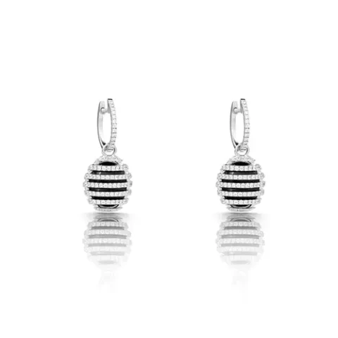 Dazzle Drop Hoop Diamond Earrings