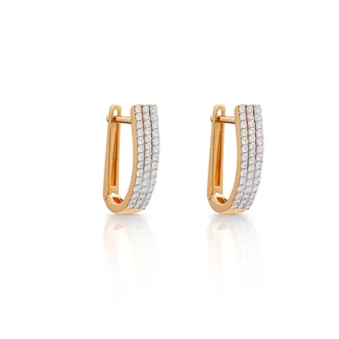 Long Loop Diamond Earrings