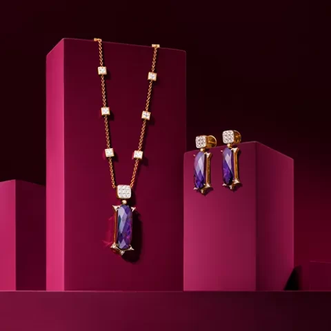 Lavender Bloom Diamond Set