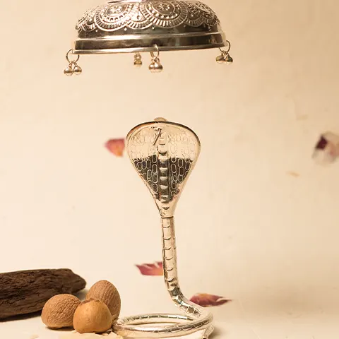 Silver Naag with Mukut