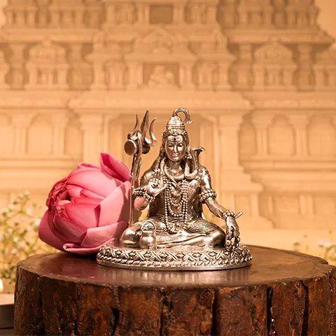 Silver Shiva Idol