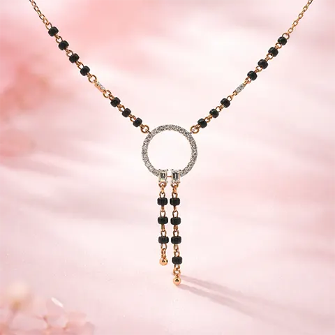 Circle Drop Diamond Mangalsutra