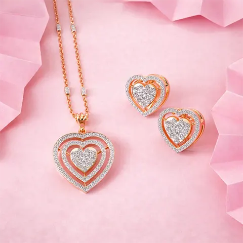 Double Heart Diamond Set