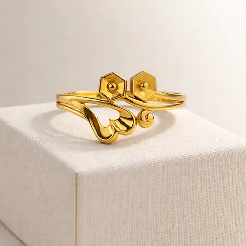 Infinity Heart Loop gold Ring