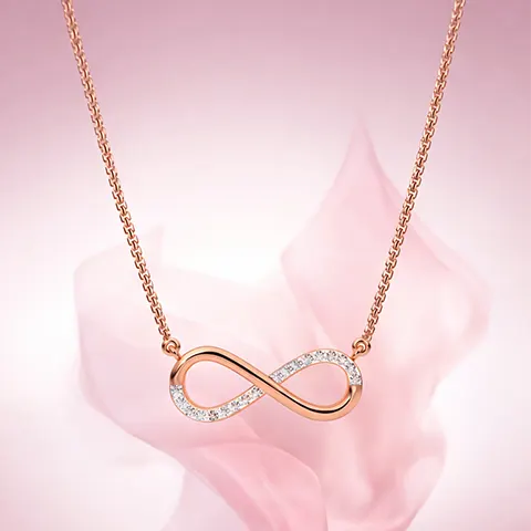 Infinity Loop Diamond Pendant Chain