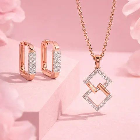 Modern Link Diamond Set