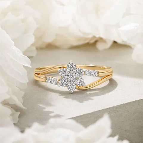 Snowflake Star gold Ring
