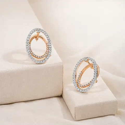 Star Curve Diamond Earrings