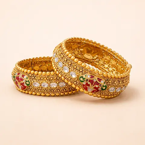 Antique Polki Kada Bangles