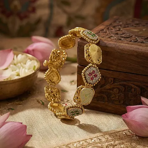 Meenakari Geometric Bangle