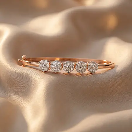 The Rose Gold Radiant Quintet Bracelet