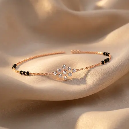 Rose Gold Starburst Mangalsutra Bracelet