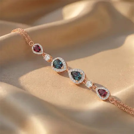 Royal Teardrop Gemstone Bracelet