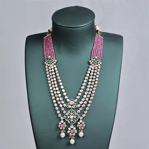 Polki Diamond Long Necklace