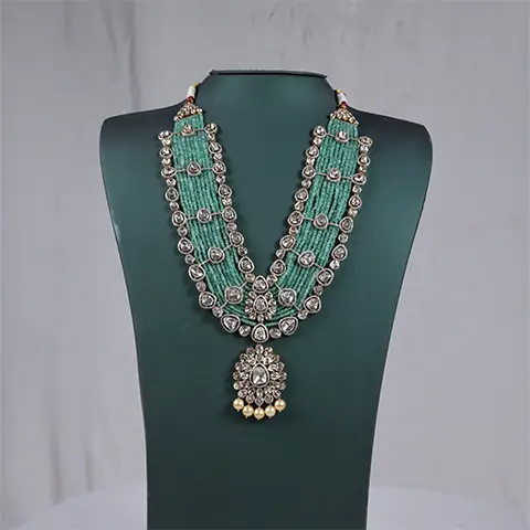 Polki Diamond Long Necklace