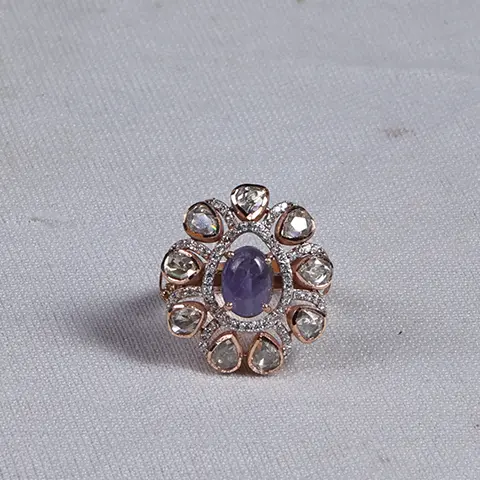 Diamond & Tanzanite Cocktail Ring