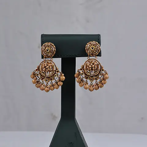 Gold Floral Earrings