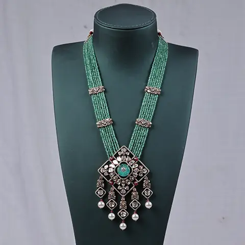 Polki Diamond Long Necklace