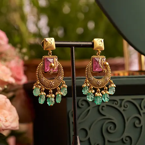 gold earring set