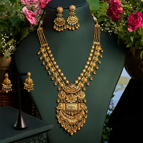 Long Antique Gold Haar Set